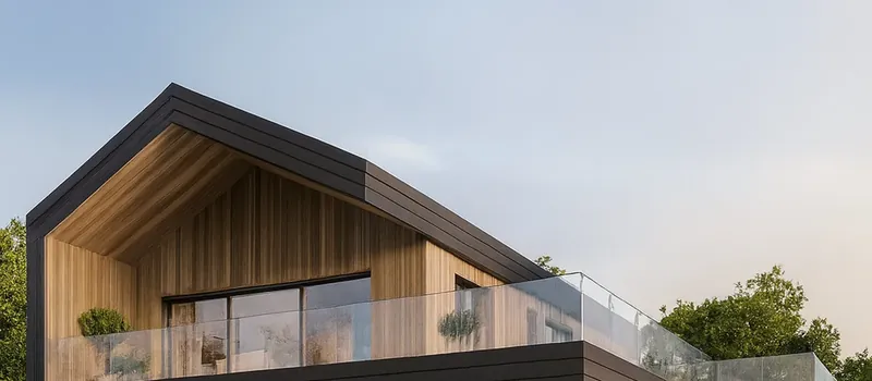 Modernes Wohnhaus mit Holzfassade